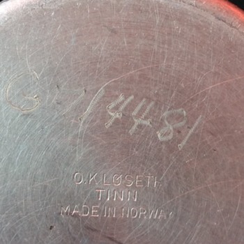 O.K.LOSET? TINN CUP MADE IN NORWAY - Kitchen