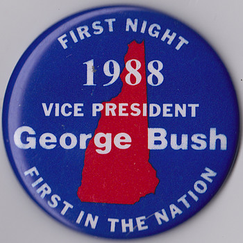 George Bush Sr pin from 1988 running for president