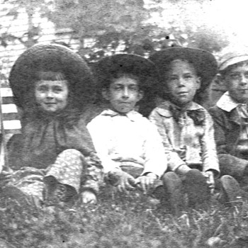 3 prints of boys n camps around 1900, and nice print of 4 kids - Photographs