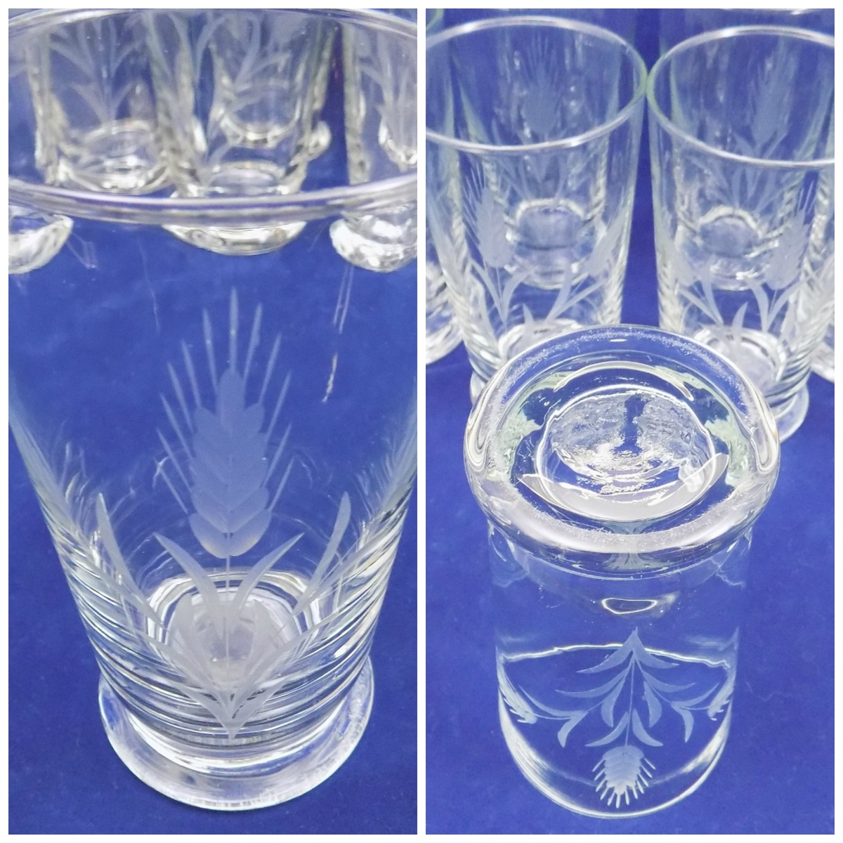 Etched Glass Tumblers with Wheat Pattern Collectors Weekly