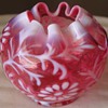 Cranberry colored Rose Bowl (?) ~ Unidentified