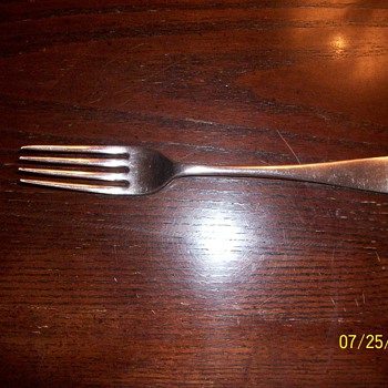 Goldsmiths & Silversmiths Company silver fork dated around mid-late 1700 