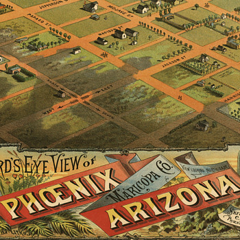 Dyer's Birdseye view of Phoenix (1885) - Paper