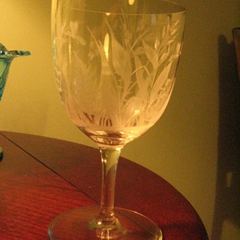 Unknown Engraved Water Goblets - 19th century (?) - Glassware