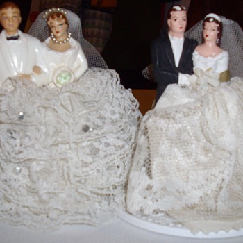 Vintage wedding cake toppers.  - Art Pottery