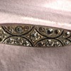 Edwardian? Silver and  Crystal stone Bar Pin or Brooch