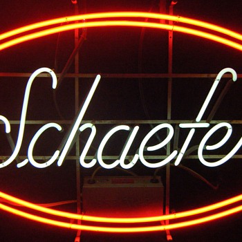 Large Schaefer Neon Sign - Signs