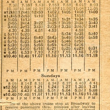 PRR (WJ&S) Passenger Timetable effective September 25, 1927