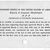 Copyright Certificate For song  Doom the Kaiser 1917