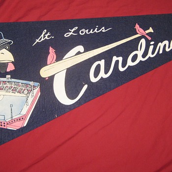1953 Pennant for ballpark renaming... 2 pin holes away from Perfact - Baseball