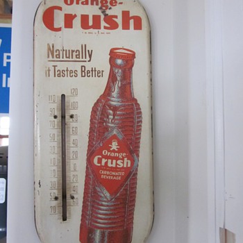 1929 Orange Crush Thermometer