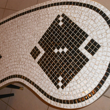 50's  - Vintage - Retro - Mosiac Tiled - Kidney Shaped - Coffee Table Set 