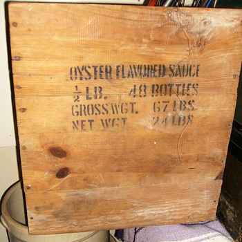 Old Wood Crate -- Oyster Box - Advertising