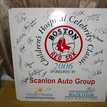 Red Sox boards full of autographs