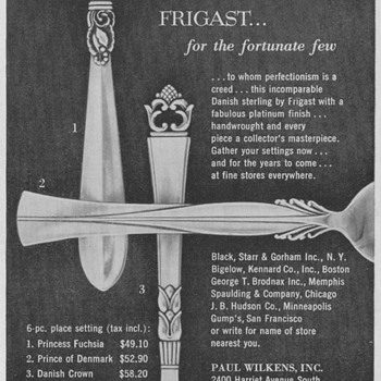 1950 Frigast Silver Advertisement