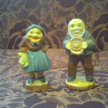 Old Couple Figurines - Pottery