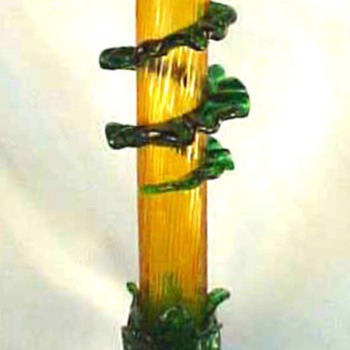 CZECH DECO EXPORT: MULTICOLORED  THORN VASE.