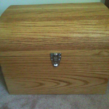 a old chest i built in shop class  - Furniture