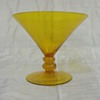 set of two yellow glass