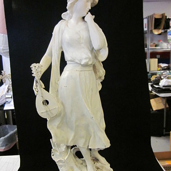 Vintage Bronze Mignon Lady Statue By Luca Madrassi