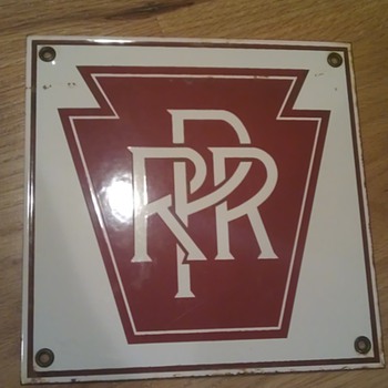 Pennsylvania Rail Road Porcelain Sign 