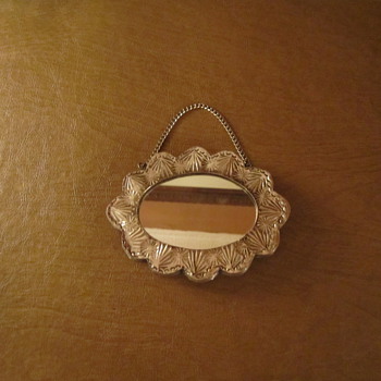 Turkish Coin Silver "Tekce 900 signed"  Oval Mirror 4.5  - Furniture