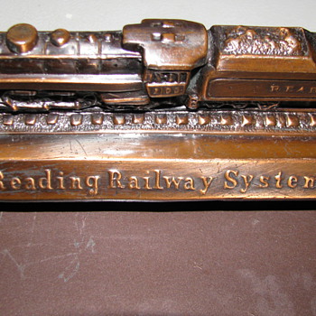 Vintage Reading Railway System Note Pad/Calender Holder