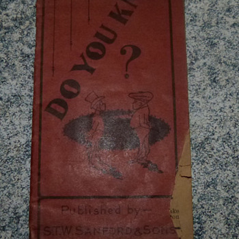 Do You Know? A little book of facts circa 1902