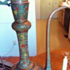 Turkish pitcher, 26 inches tall 9.4 pounds, cloisonne? NOT TURKISH I BELIEVE IT IS INDIA  AFTABA SEE 4TH PHOTO!