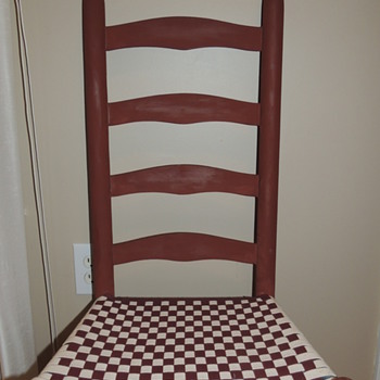 English Ladder back Restored with Shaker Tape and Milk Paint