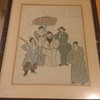 A lovely hand stitch Japanese picture on silk