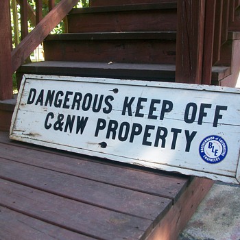 C&NW Railroad sign