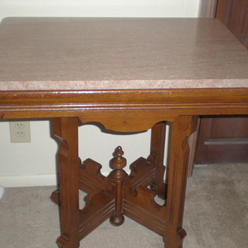 Antique Marble Topped Table - Furniture