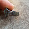 1900's Native American Turquoise "whirling log" ring.