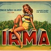 Irma Spanish Orange Crate Label Pinup circa 1950s Typography