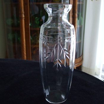 ART DECO Crystal Vase From LES CRISTALLERIES DE NANCY-1920's