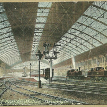 1910-birmingham-new st station-old postcard. - Postcards