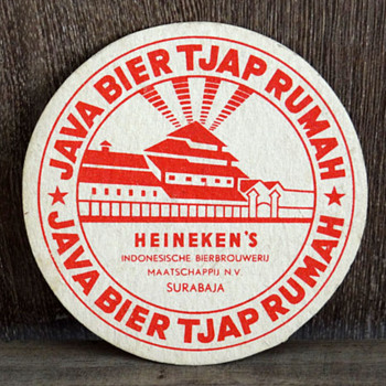 JAVA BIER Tjap RUMAH beer coaster - Signs