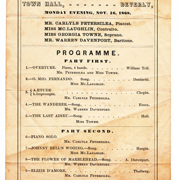 Concert in our town 1868 - Music