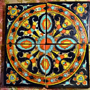 fantastic trash find tonight! D & M Turtle Pattern California Tile - Art Pottery
