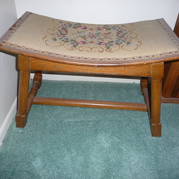 "Dusty Acorn" Old Hickory Footstool - Furniture