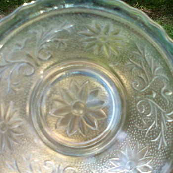 Clear Decorated Glass Bowl - Glassware