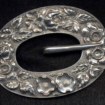 Sterling Silver Hat Buckle Pin - Fine Jewelry
