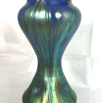 Loetz Blue Opal Medici (PG 2/484) Vase. 7" Tall. Circa 1902 - Art Glass