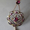 Lovely round Vic. rose gold pendant