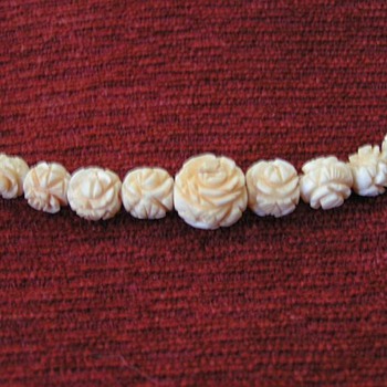 Handcarved Ivory Necklace Set - Fine Jewelry