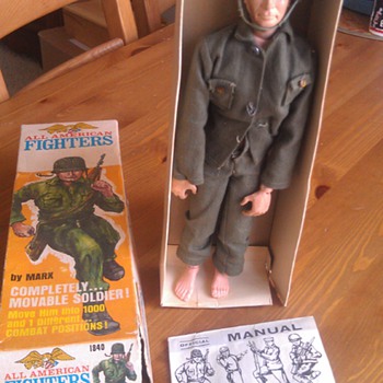Vintage Marx All American Fighter Action Figure