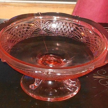 Pink Depression Glass Footed/Pedestal Bowl - Glassware