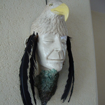 mask of an eagle topped man