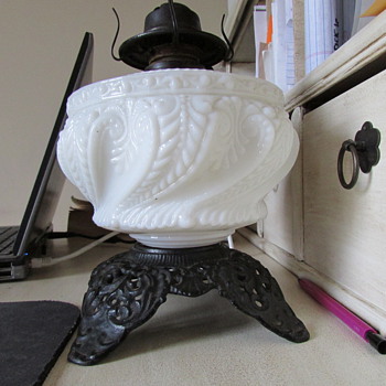 antique oil lamp